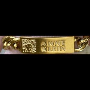 Anne Klein Gold Tone Chain Link Toggle Hook ID Bracelet